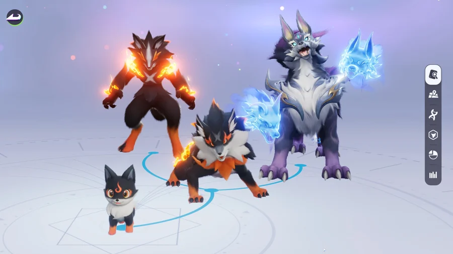 Aniimo — a group of creatures with different appearances displayed together in the game.