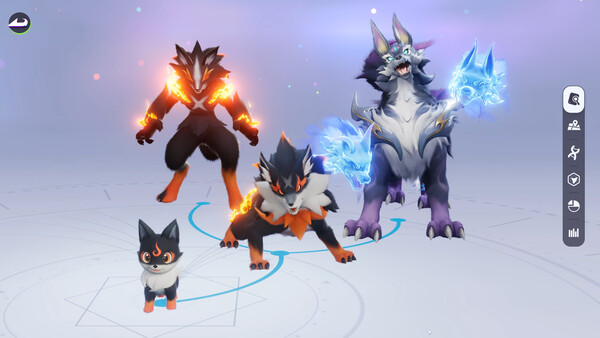 Aniimo — several creature forms shown together in an in-game Aniilog screen.